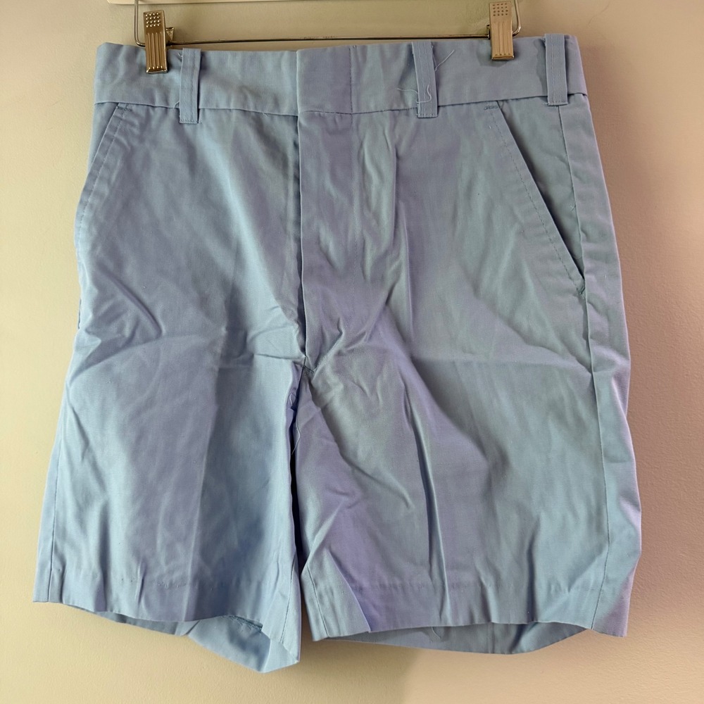 With It Vintage Shorts Mens 32 Blue Good Twill Flat Front Retro Style 9/204